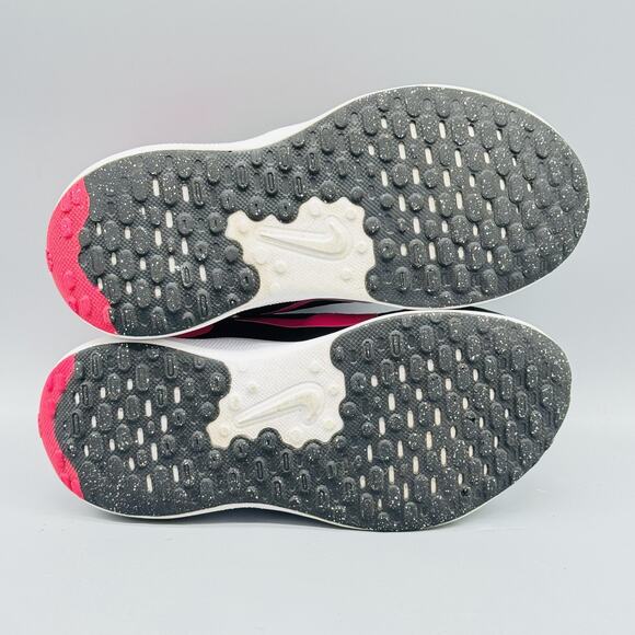 Nike Shoes Kids Girls 11 C Black Pink White Easy On Athletic Running Sneakers - Picture 10 of 12